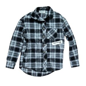 Women’s No Boundaries flannel button up, size XXS. NWT.